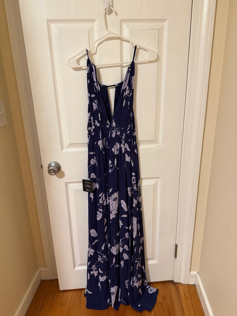 NEW Lulu's Navy & White Floral Maxi Dress || XS